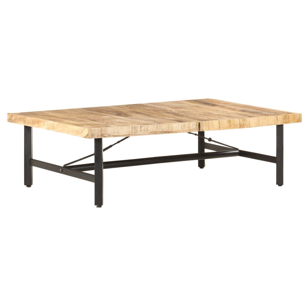 Mesa de centro de madera maciza de mango 142x90x42 cm