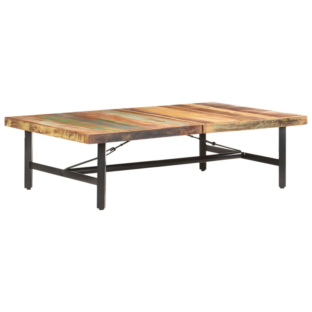 Mesa de centro de madera maciza de acacia 142x90x42 cm