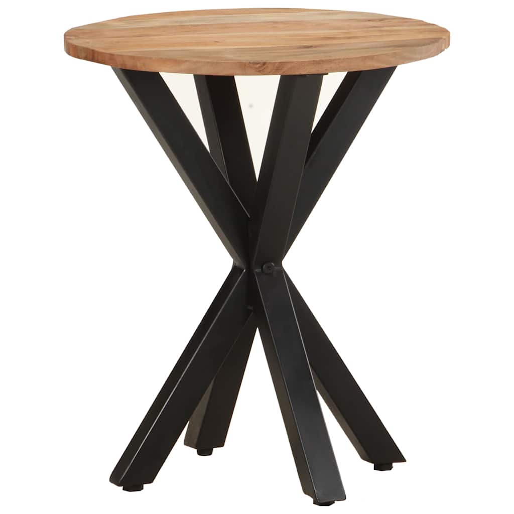 Mesa auxiliar de madera maciza de acacia 48x48x56 cm