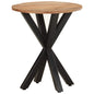 Mesa auxiliar de madera maciza de acacia 48x48x56 cm