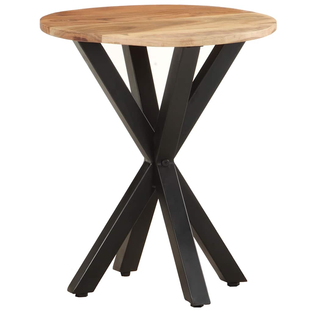 Mesa auxiliar de madera maciza de acacia 48x48x56 cm