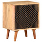 Mesita de noche de madera maciza de acacia 40x30x50 cm