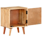 Mesita de noche de madera maciza de acacia 40x30x50 cm