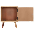 Mesita de noche de madera maciza de acacia 40x30x50 cm