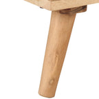 Mesita de noche de madera maciza de acacia 40x30x50 cm