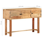 Aparador de madera maciza de acacia 115x35x75 cm