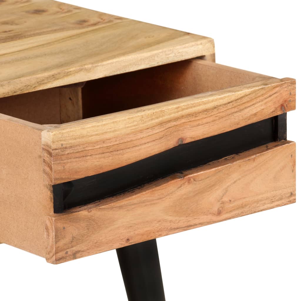 Mesa de centro de madera maciza de acacia 88x50x42 cm