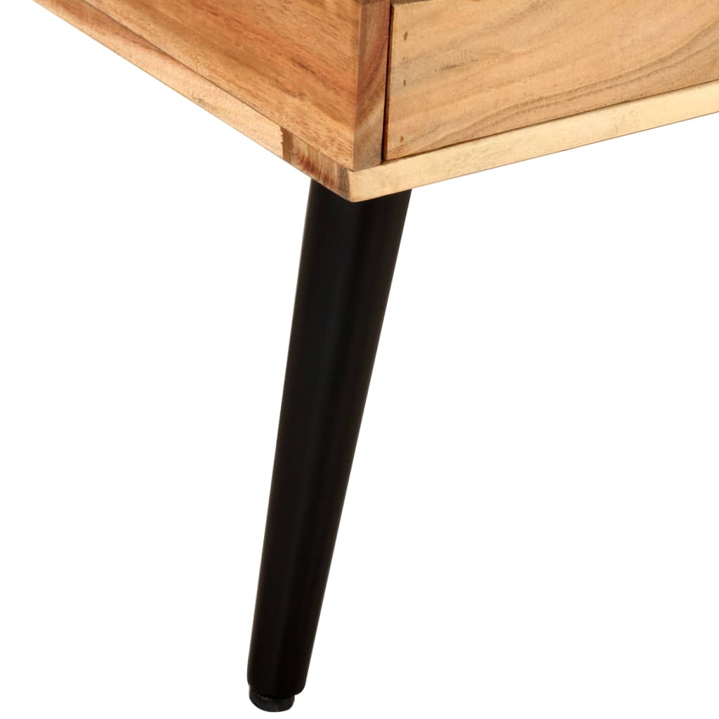 Mesa de centro de madera maciza de acacia 88x50x42 cm