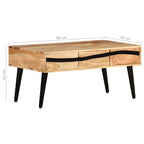Mesa de centro de madera maciza de acacia 88x50x42 cm