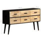 Aparador de madera maciza de mango 110x33x64 cm