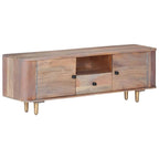 Mueble de TV de madera maciza de acacia 118x30x40 cm