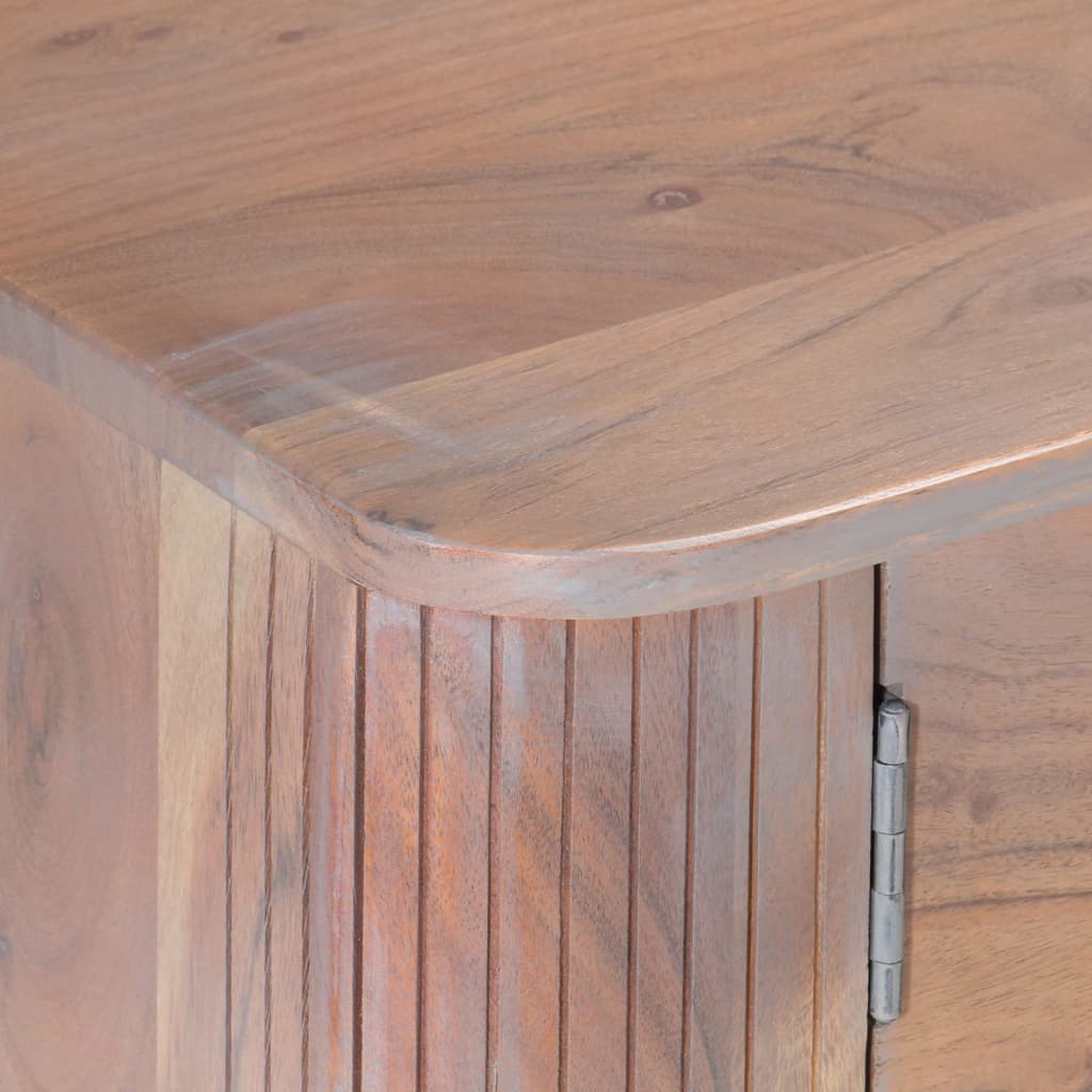 Mueble de TV de madera maciza de acacia 118x30x40 cm