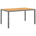 Juego de comedor de jardín 5 piezas ratán sintético gris