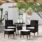 Juego de muebles de jardín 5 piezas ratán sintético gris