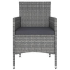 Juego de muebles de jardín 5 piezas ratán sintético gris