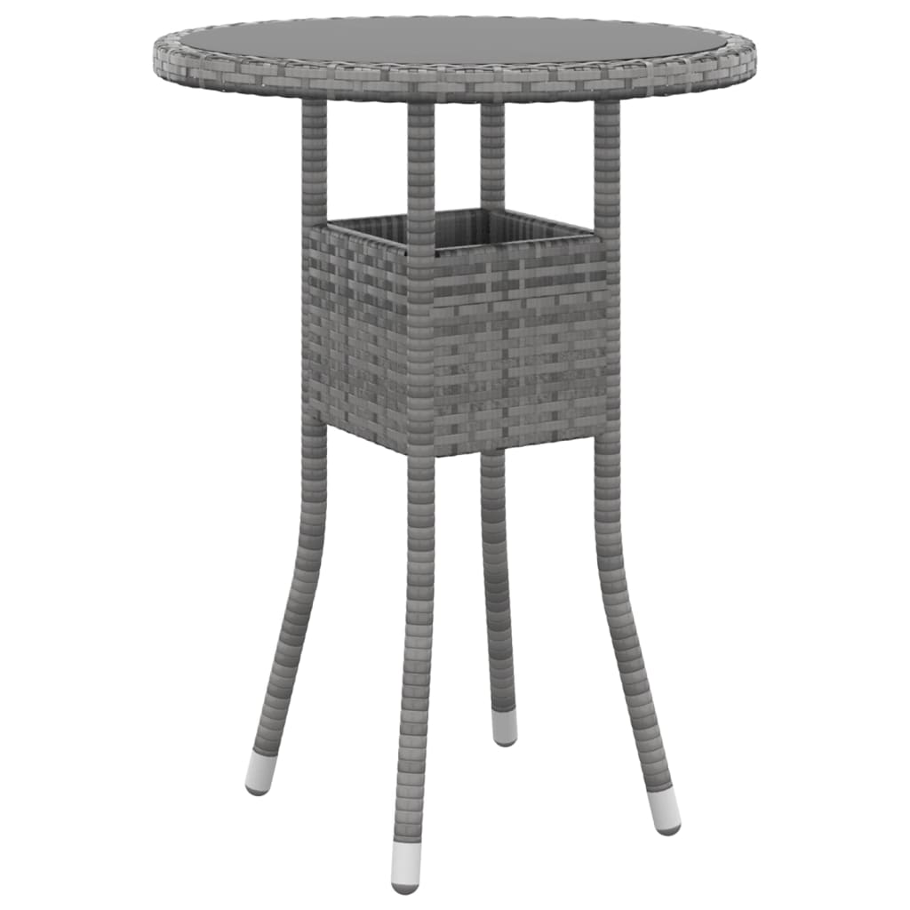 Juego de muebles de jardín 5 piezas ratán sintético gris