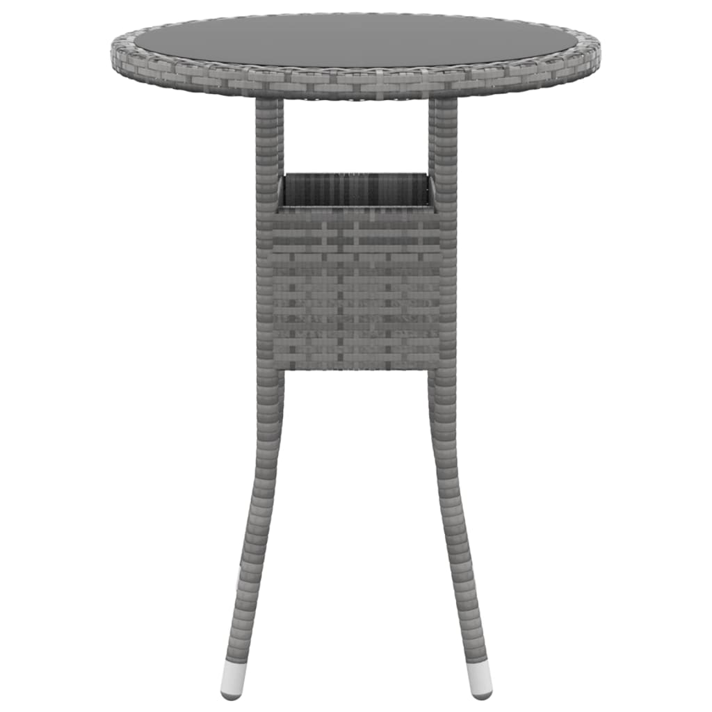 Juego de muebles de jardín 5 piezas ratán sintético gris