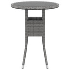 Juego de muebles de jardín 5 piezas ratán sintético gris