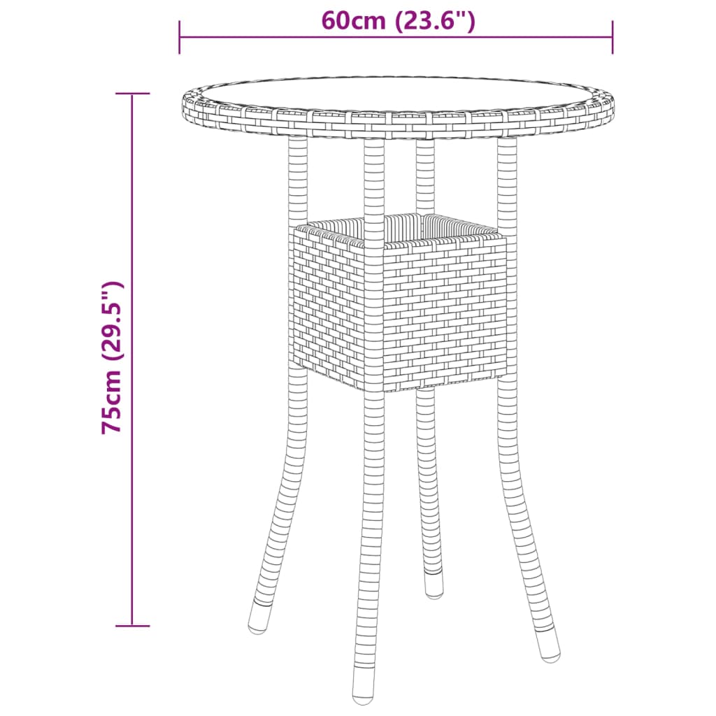 Juego de muebles de jardín 5 piezas ratán sintético gris