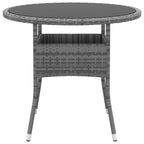Juego comedor de jardín 3 piezas ratán sintético gris