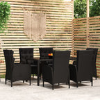 Juego comedor de jardín 3 piezas ratán sintético gris