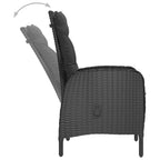 Comedor de jardín 5 pzas ratán sintético y madera acacia negro