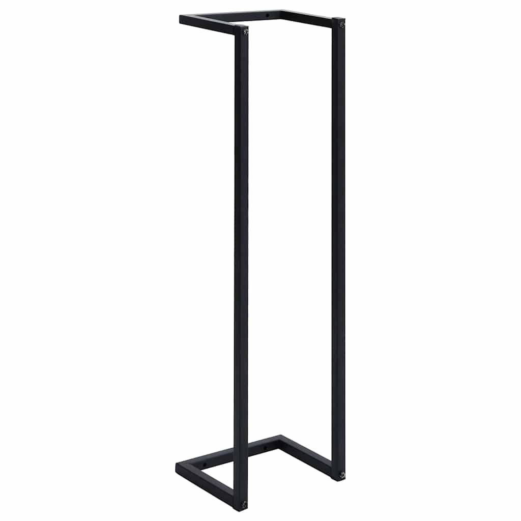 Toallero de hierro negro 25x20x95 cm