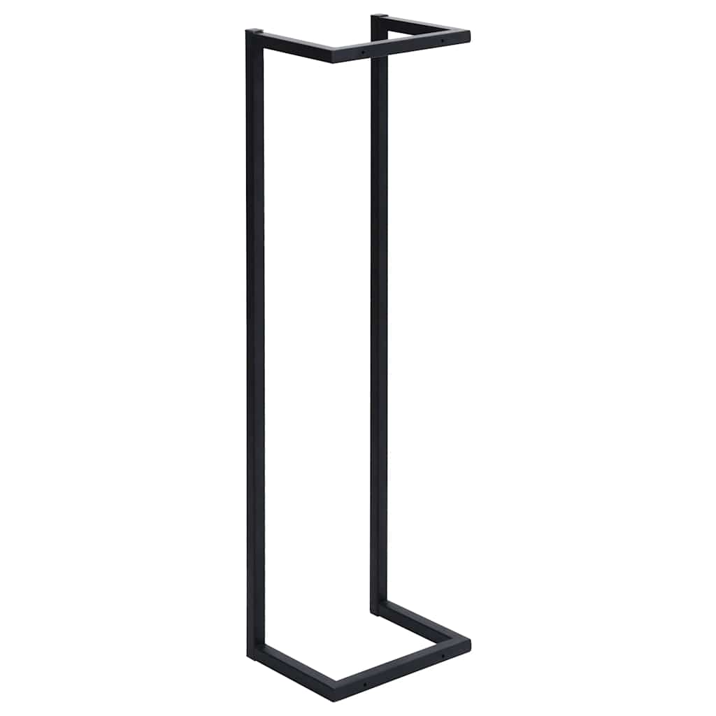 Toallero de hierro negro 25x20x95 cm