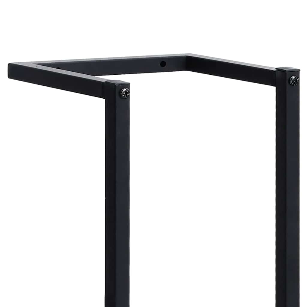 Toallero de hierro negro 25x20x95 cm
