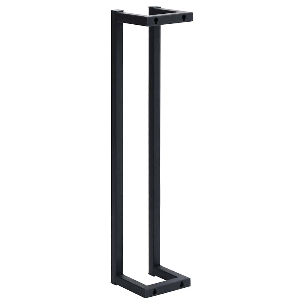 Toallero de hierro negro 12,5x12,5x60 cm