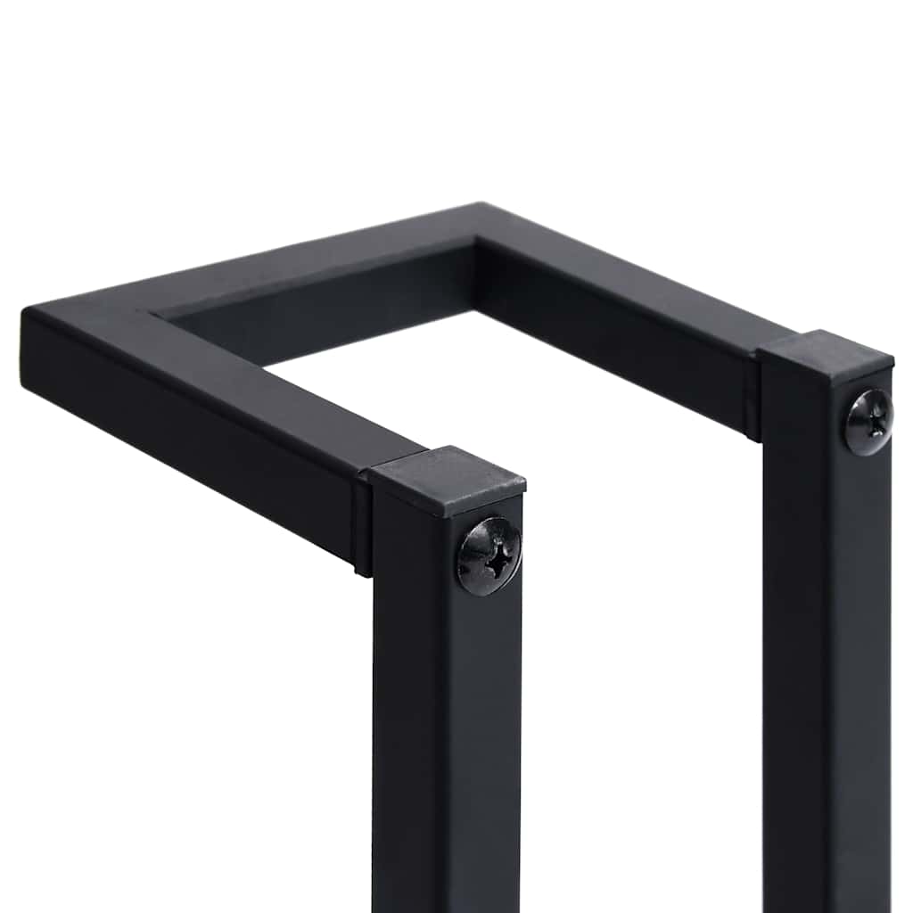 Toallero de hierro negro 12,5x12,5x60 cm