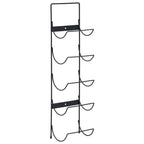 Botellero de pared para 5 botellas hierro negro