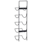 Botellero de pared para 5 botellas hierro negro