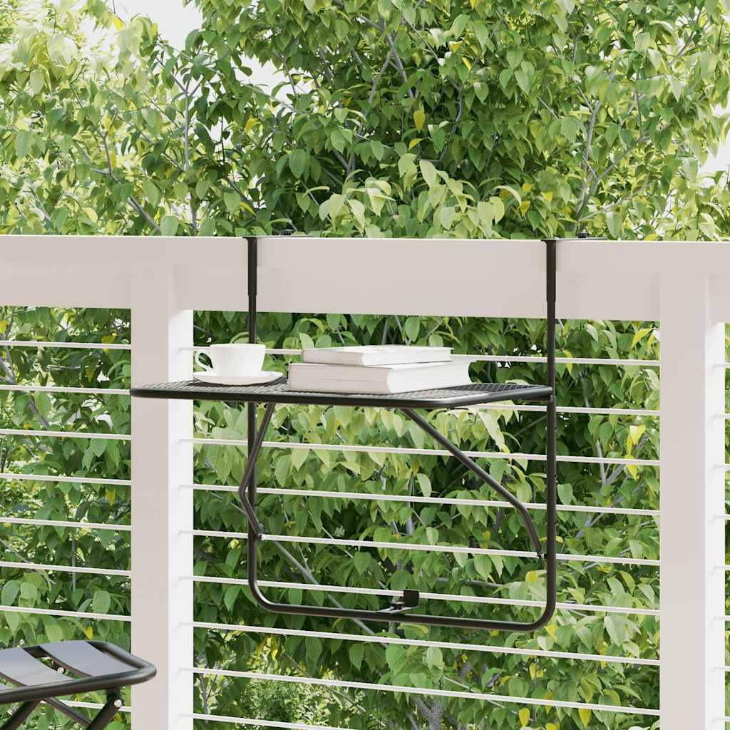 Yellow steel balcony table 60x40 cm