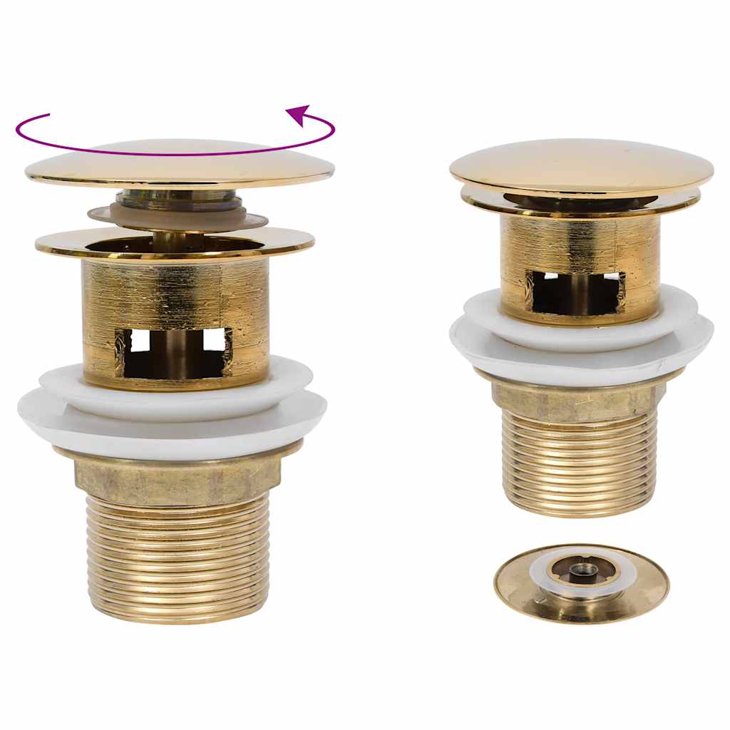 Push waste overflow function chrome 6.4x6.4x9.1 cm