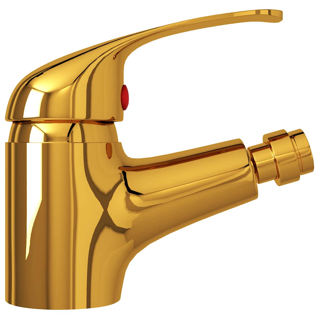 Grifo mezclador de bidé dorado 13x12 cm