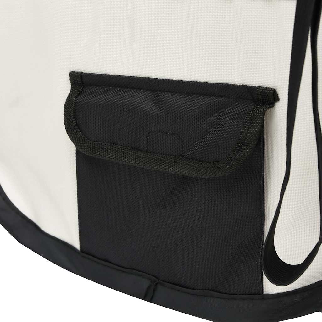 Parque de perros plegable bolsa de transporte negro 90x90x58 cm