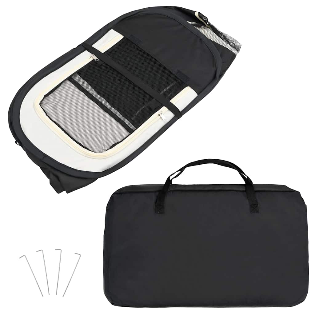 Parque de perros plegable bolsa de transporte negro 90x90x58 cm