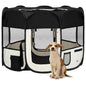 Parque de perros plegable bolsa de transporte negro 90x90x58 cm