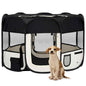 Parque de perros plegable bolsa de transporte negro 90x90x58 cm