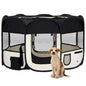 Parque de perros plegable bolsa de transporte negro 90x90x58 cm