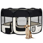 Parque de perros plegable bolsa de transporte negro 90x90x58 cm