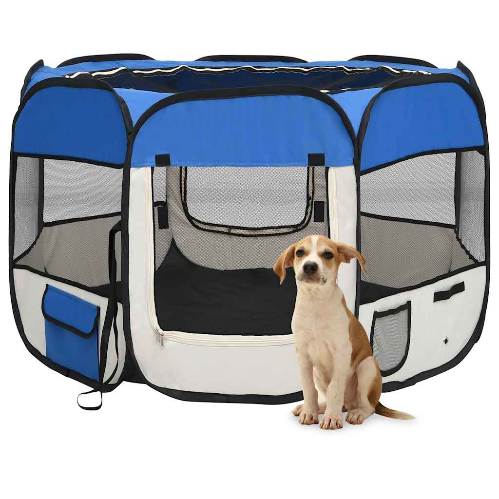 Parque de perros plegable bolsa de transporte negro 90x90x58 cm