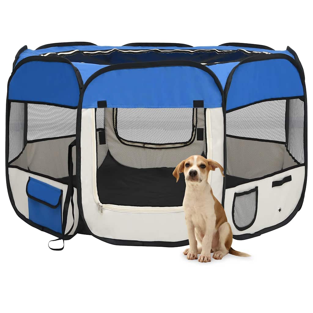 Parque de perros plegable bolsa de transporte negro 90x90x58 cm