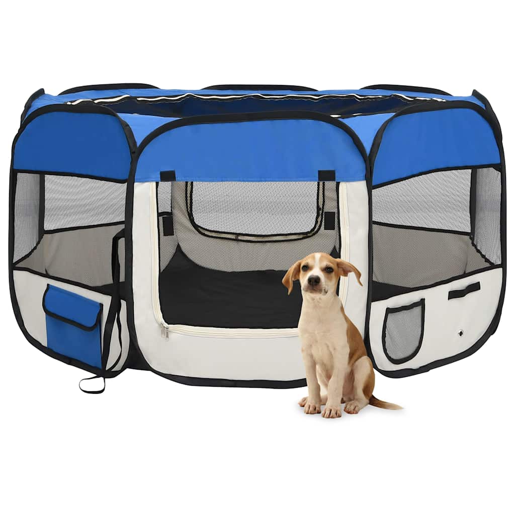 Parque de perros plegable bolsa de transporte negro 90x90x58 cm