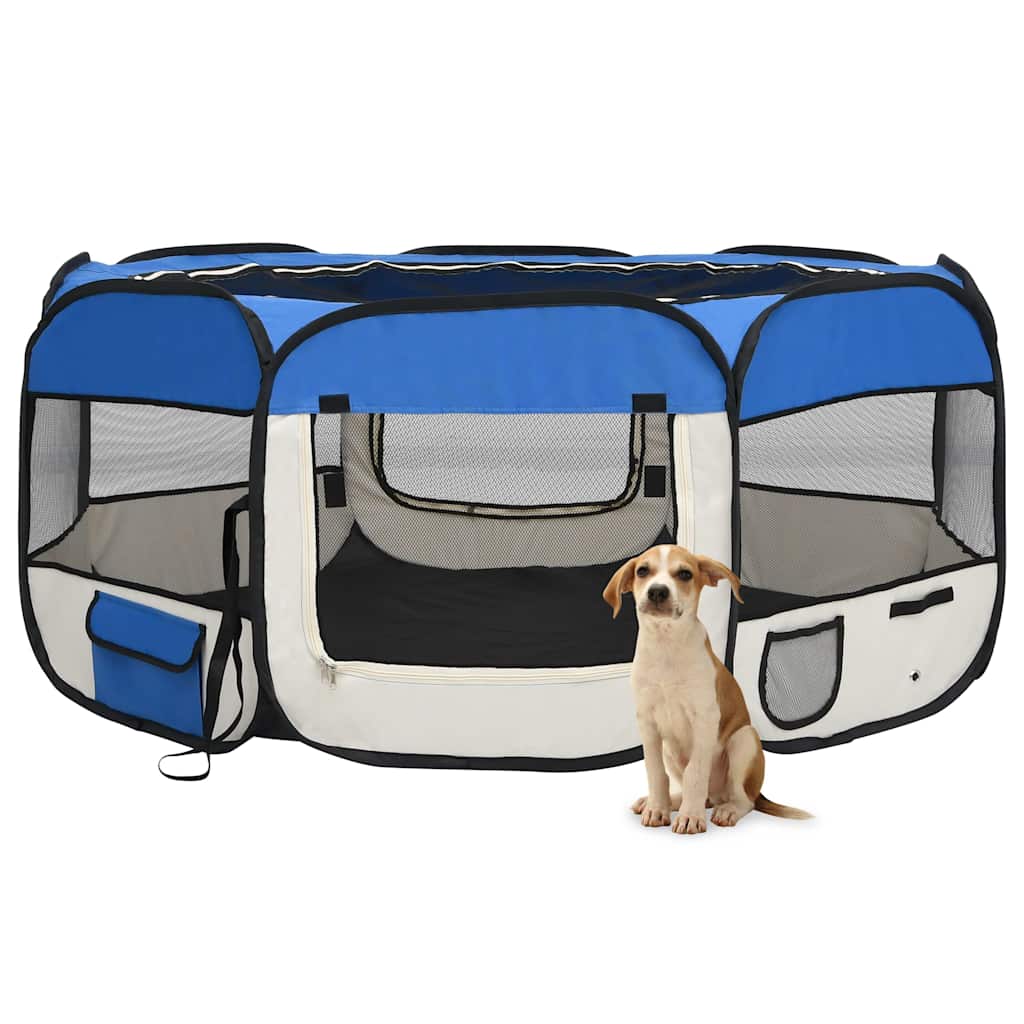 Parque de perros plegable bolsa de transporte negro 90x90x58 cm