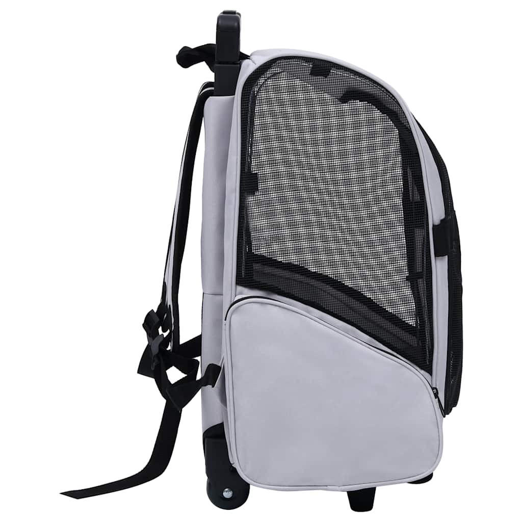 Carro plegable para mascotas multiusos gris