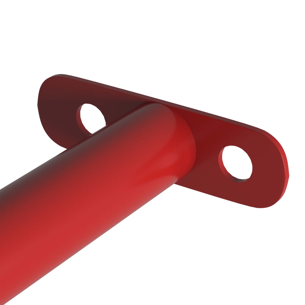 Barra horizontal de gimnasia de acero rojo 125 cm