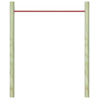 Barra horizontal de gimnasia de acero rojo 125 cm