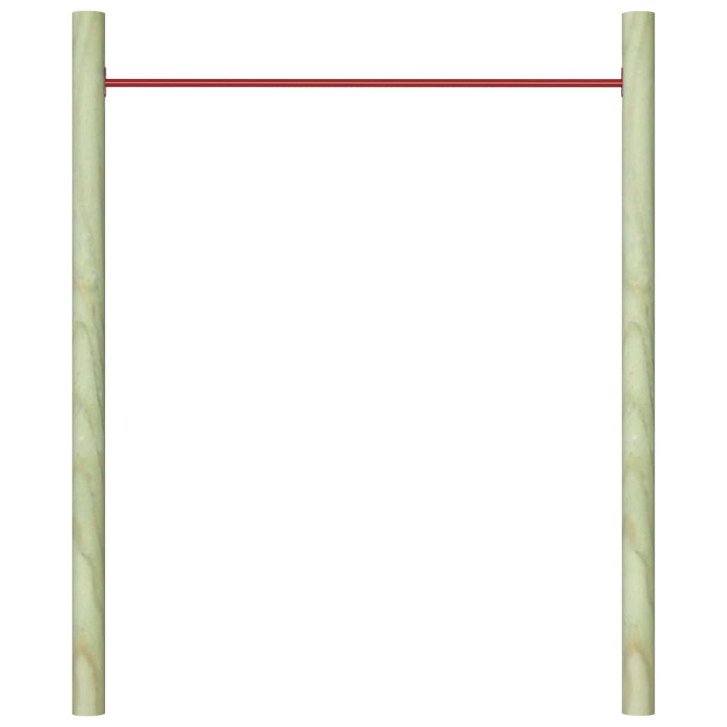 Barra horizontal de gimnasia de acero rojo 125 cm
